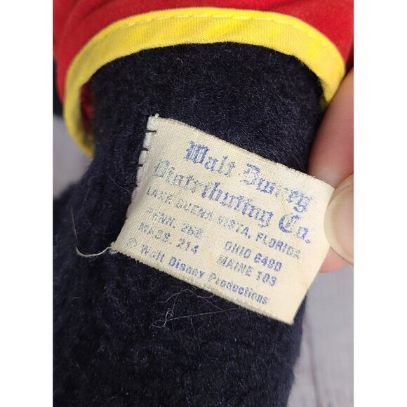 13" 1970 Vintage Mickey Mouse Plush California Stuffed Animal Disney Red Mouth - Picture 4 of 4